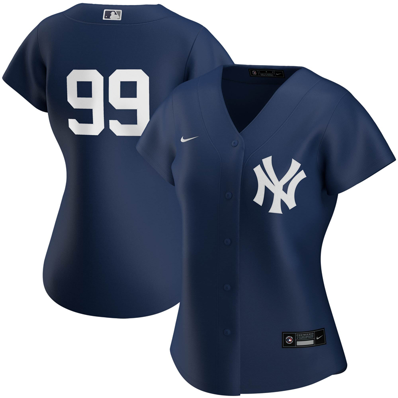 2020 MLB Women New York Yankees #99  Aaron Judge Nike Navy 2020 Spring Training Home Replica Player Jersey 1